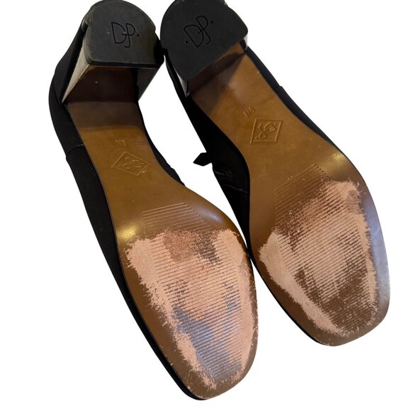 9 N Donald Pliner Chelsie Black Pump Booties Shoes Mirror Block Heel - Picture 10 of 12